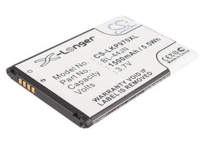 3.7V, 1500mAh, Li-ion Battery fits Metropcs, Lgms840v, 5.55Wh
