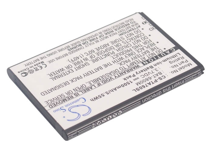 3.7V, 1500mAh, Li-ion Battery fits Pantech, Im-a760, Im-a760s, 5.55Wh