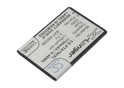 3.7V, 1750mAh, Li-ion Battery fits Sky, Im-a760, Im-a760s, 6.475Wh