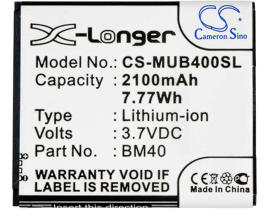 3.7V, 2100mAh, Li-ion Battery fits Xiaomi, 2a, Hongmi 1s, 7.77Wh
