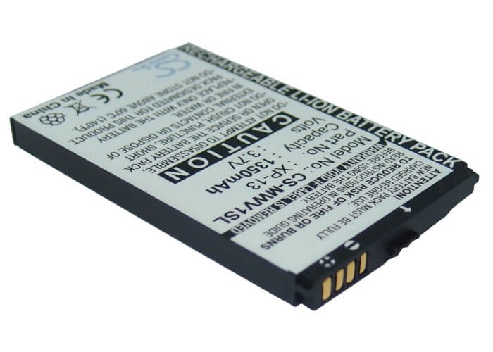 3.7V, 1350mAh, Li-ion Battery fits Mwg, Atom V, 4.995Wh
