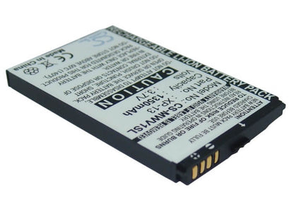 3.7V, 1350mAh, Li-ion Battery fits Gigabyte, Gsmart Ms800, Gsmart Ms802, 4.995Wh