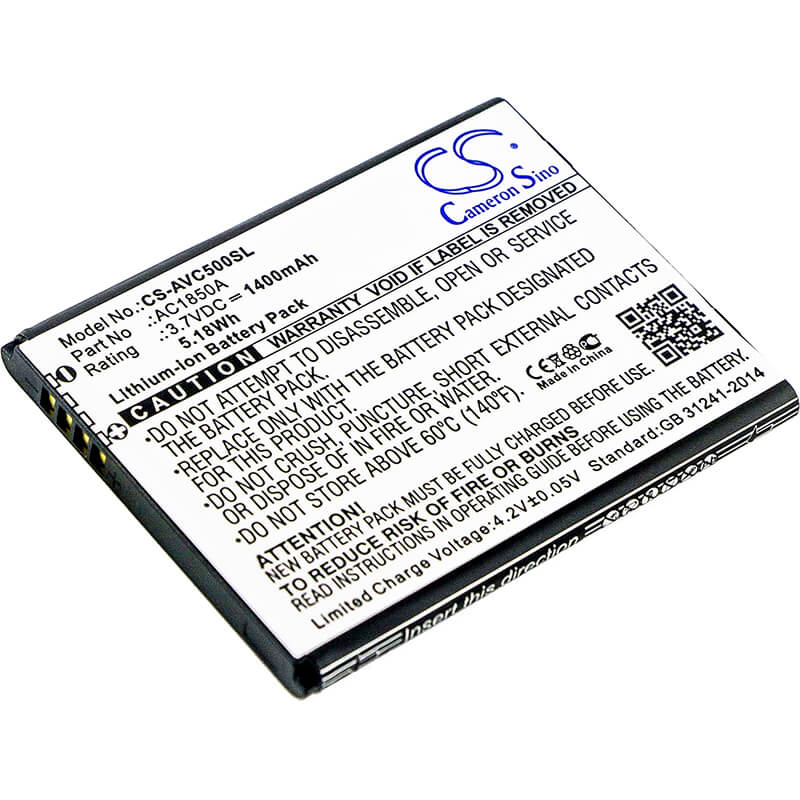 3.7V, 1400mAh, Li-ion Battery fits Archos, 45b Helium, 50c Neon, 5.18Wh