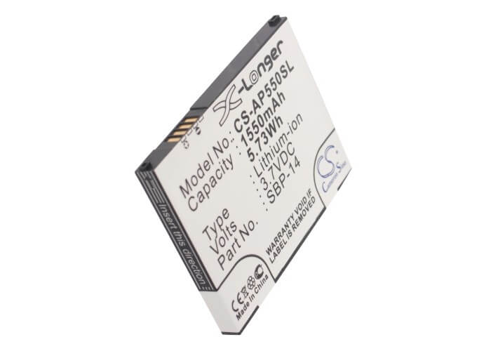 3.7V, 1550mAh, Li-ion Battery fits Vodafone, 1520 Plus, V1520, 5.735Wh