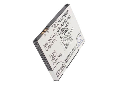 3.7V, 1550mAh, Li-ion Battery fits Vodafone, 1520 Plus, V1520, 5.735Wh