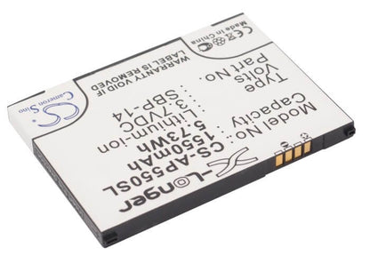 3.7V, 1550mAh, Li-ion Battery fits Asus, P550, Solaris, 5.735Wh
