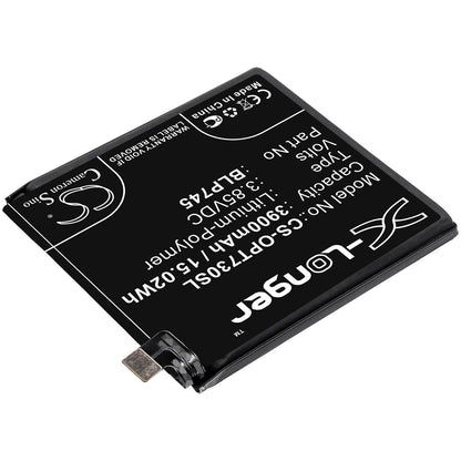 3.85V, 3900mAh, Li-Polymer Battery fits Oneplus, 7t Pro, 7t Pro 5g, 15.015Wh