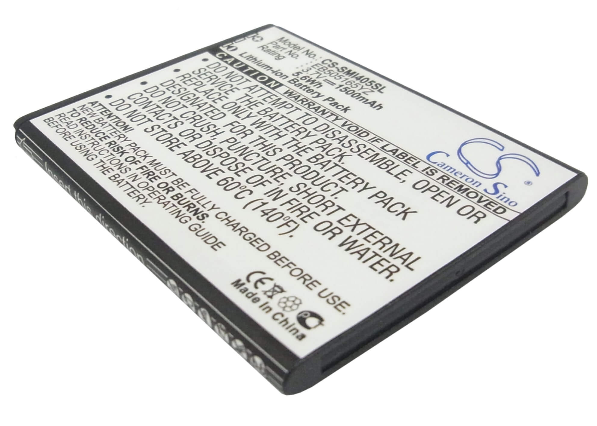 3.7V, 1500mAh, Li-ion Battery fits Samsung, Aegis, Galaxy Metrix 4g, 5.55Wh