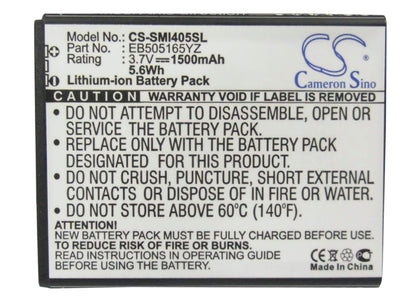 3.7V, 1500mAh, Li-ion Battery fits Samsung, Aegis, Galaxy Metrix 4g, 5.55Wh