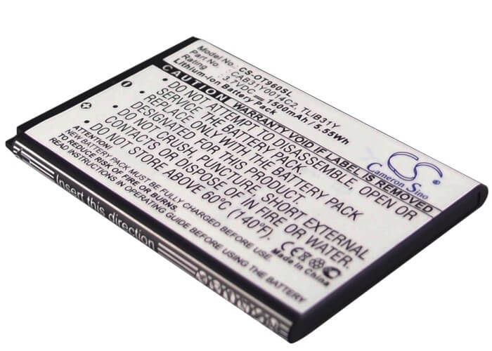 3.7V, 1500mAh, Li-ion Battery fits Cricket, Authority, 5.55Wh