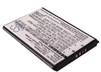 3.7V, 1500mAh, Li-ion Battery fits Cricket, Authority, 5.55Wh