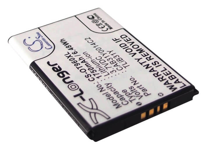 3.7V, 1750mAh, Li-ion Battery fits Cricket, Authority, 6.475Wh