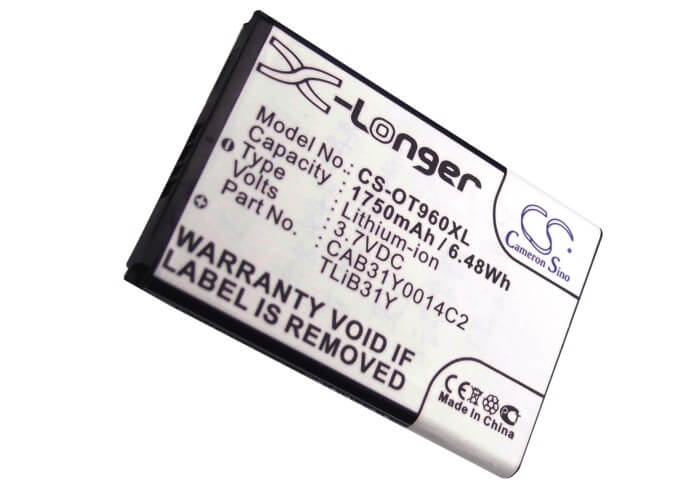 3.7V, 1750mAh, Li-ion Battery fits Cricket, Authority, 6.475Wh