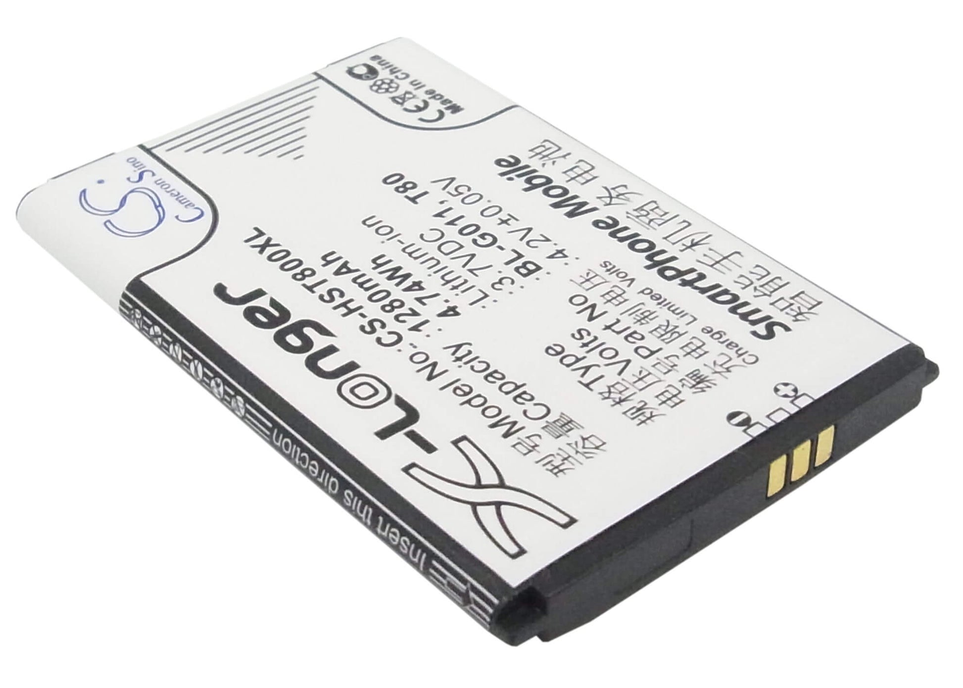 3.7V, 1280mAh, Li-ion Battery fits Gionee, Gn100, 4.736Wh