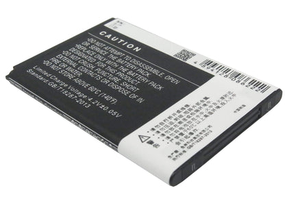 3.7V, 1280mAh, Li-ion Battery fits Gionee, Gn100, 4.736Wh