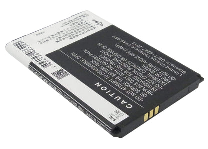 3.7V, 1280mAh, Li-ion Battery fits Hisense, T80, 4.736Wh