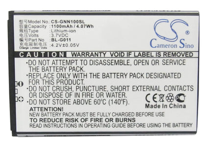 3.7V, 1100mAh, Li-ion Battery fits Fly, Iq235, 4.07Wh