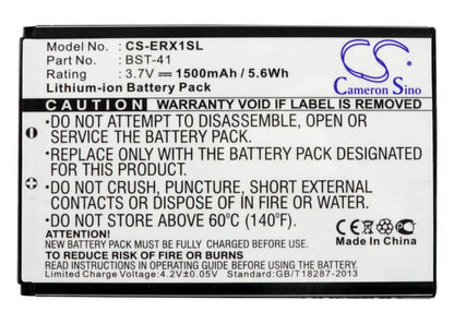 3.7V, 1500mAh, Li-ion Battery fits Sony Ericsson, A8, A8i, 5.55Wh