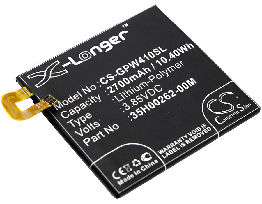 3.85V, 2700mAh, Li-Polymer Battery fits Google, B2pw4100, Nexus S1, 10.395Wh