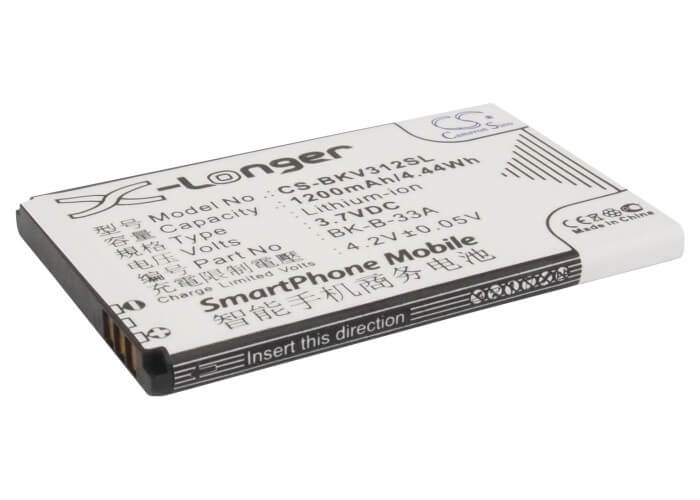 3.7V, 1200mAh, Li-ion Battery fits Bbk, Vivo K302, Vivo K302+, 4.44Wh