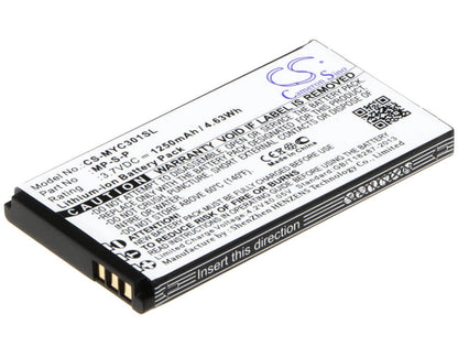 3.7V, 1250mAh, Li-ion Battery fits Myphone, 3010 Classic, 4.625Wh