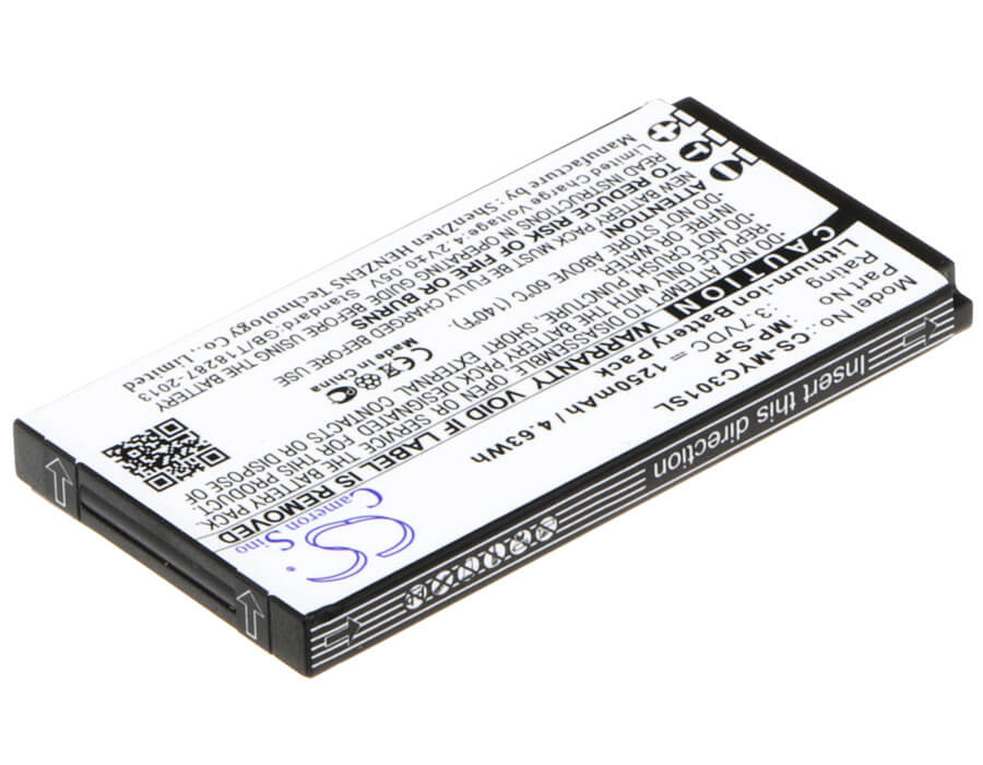 3.7V, 1250mAh, Li-ion Battery fits Myphone, 3010 Classic, 4.625Wh