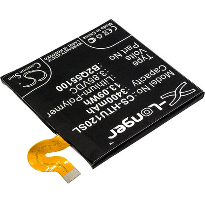 3.85V, 3400mAh, Li-Polymer Battery fits Htc, Exodus 1, Exodus 1 Global, 13.09Wh