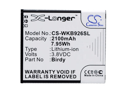 3.8V, 2100mAh, Li-ion Battery fits Ngm, Birdy, 7.98Wh