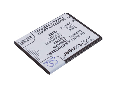 3.7V, 1300mAh, Li-ion Battery fits Green Orange, Mars 1, 4.81Wh
