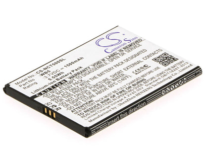 3.7V, 1500mAh, Li-ion Battery fits Inq, Cloud Touch, 5.55Wh