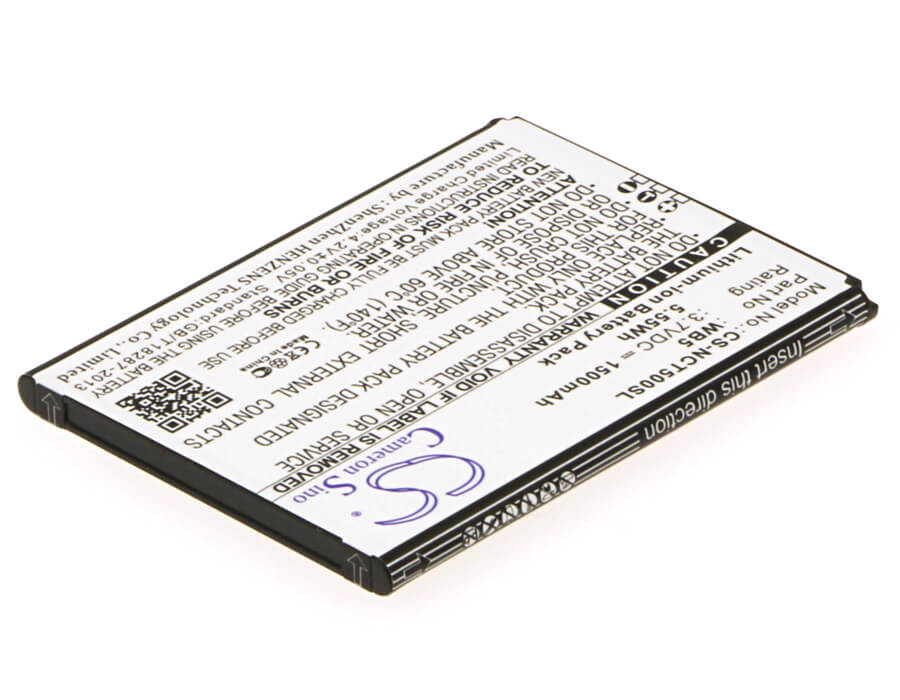 3.7V, 1500mAh, Li-ion Battery fits Inq, Cloud Touch, 5.55Wh