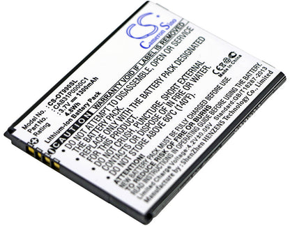 3.7V, 1300mAh, Li-ion Battery fits Uscellular, Adr3035, One Touch Premiere, 4.81Wh