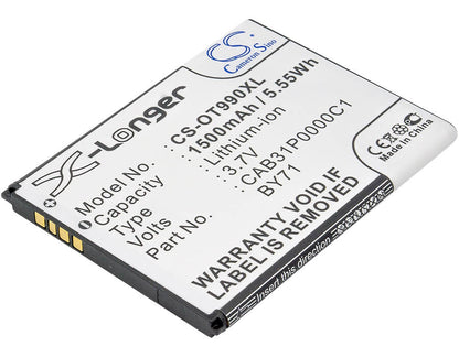 3.7V, 1500mAh, Li-ion Battery fits T-mobile, Move, 5.55Wh