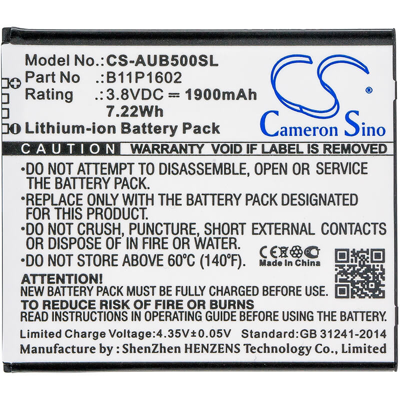 3.8V, 1900mAh, Li-ion Battery fits Asus, X00a, X00ada, 7.22Wh