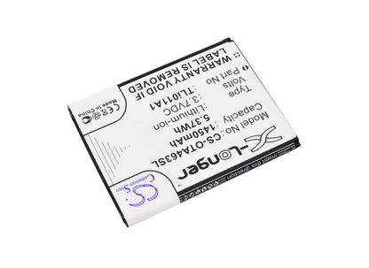 3.7V, 1450mAh, Li-ion Battery fits Alcatel, A463, A463bg, 5.365Wh