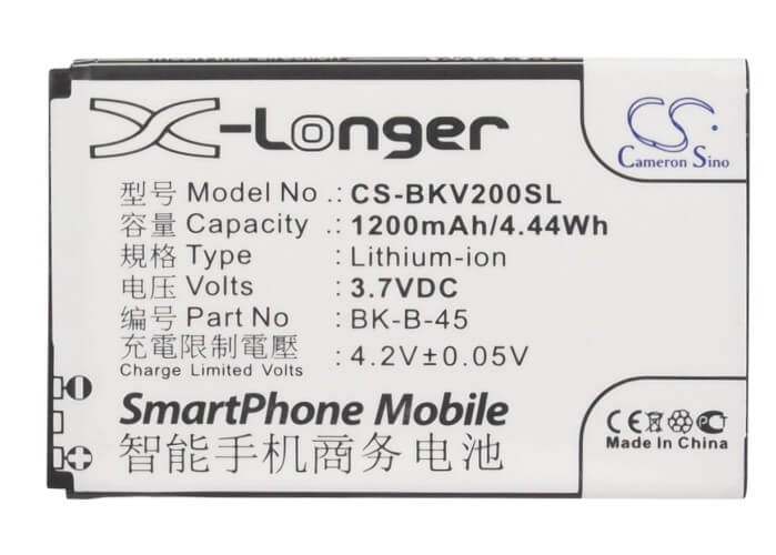 3.7V, 1200mAh, Li-ion Battery fits Bbk, Vivo S1, Vivo S6, 4.44Wh