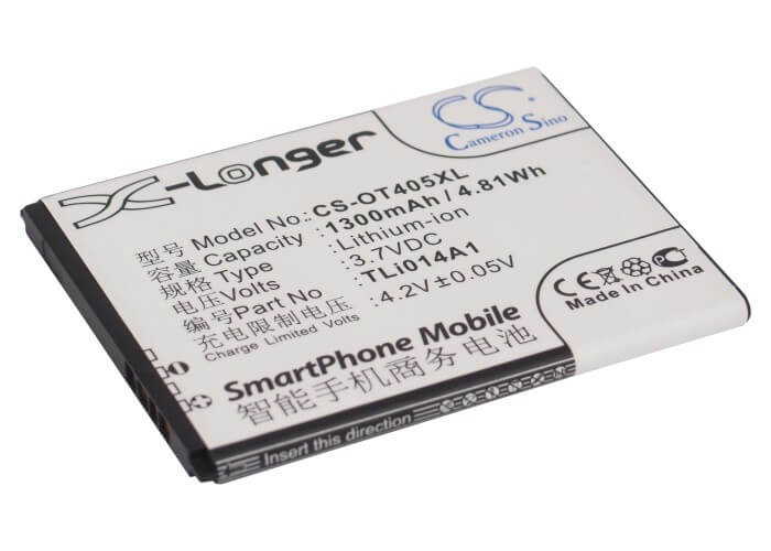 3.7V, 1300mAh, Li-ion Battery fits T-mobile, Evolve, Evolve 3g, 4.81Wh
