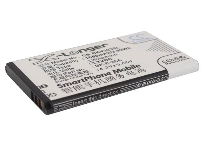 3.7V, 1050mAh, Li-ion Battery fits Bbk, Vivo V303, Vivo Y1, 3.885Wh