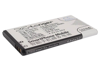 3.7V, 1050mAh, Li-ion Battery fits Bbk, Vivo V303, Vivo Y1, 3.885Wh