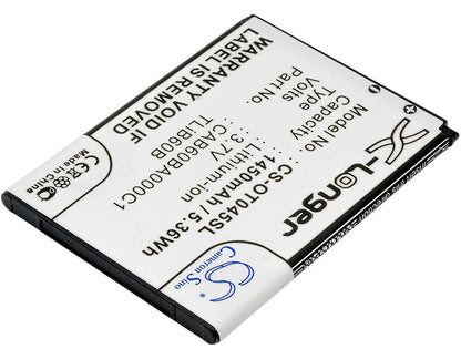3.7V, 1450mAh, Li-ion Battery fits Uscellular, Adr3045, One Touch Shockwave, 5.365Wh
