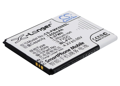 3.7V, 1450mAh, Li-ion Battery fits Phicomm, F11, I508, 5.365Wh