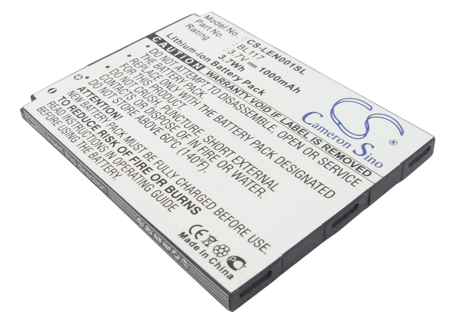3.7V, 1000mAh, Li-ion Battery fits Lenovo, O1, 3.7Wh