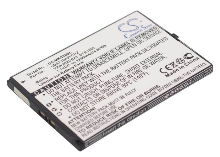 3.7V, 1250mAh, Li-ion Battery fits Microsoft, Kin Two, 4.625Wh