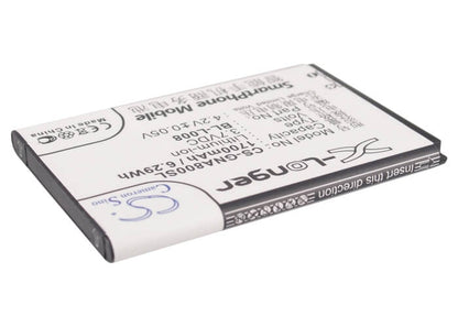 3.7V, 1700mAh, Li-ion Battery fits Gionee, A800, 6.29Wh