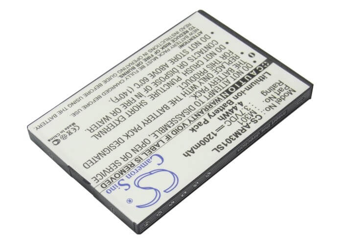 3.7V, 1200mAh, Li-ion Battery fits Auro, M301, 4.44Wh
