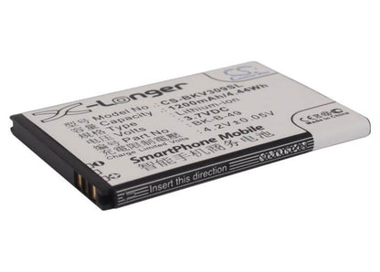 3.7V, 1200mAh, Li-ion Battery fits Bbk, Vivo E1t, Vivo I370, 4.44Wh