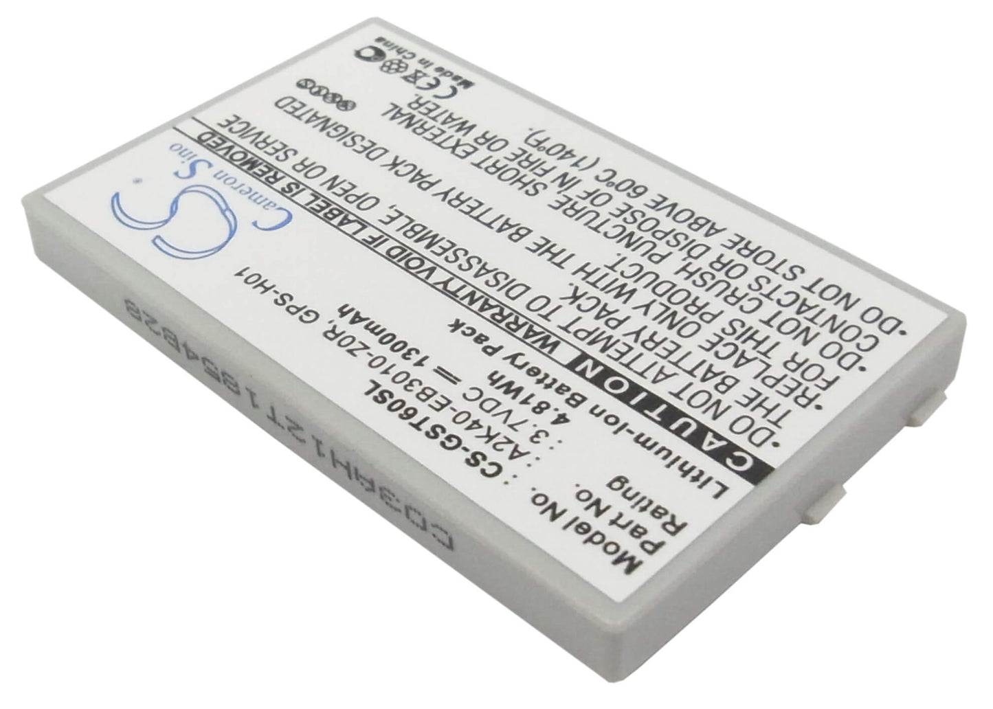 3.7V, 1300mAh, Li-ion Battery fits Gigabyte, Gsmart Mw998, Gsmart T600, 4.81Wh