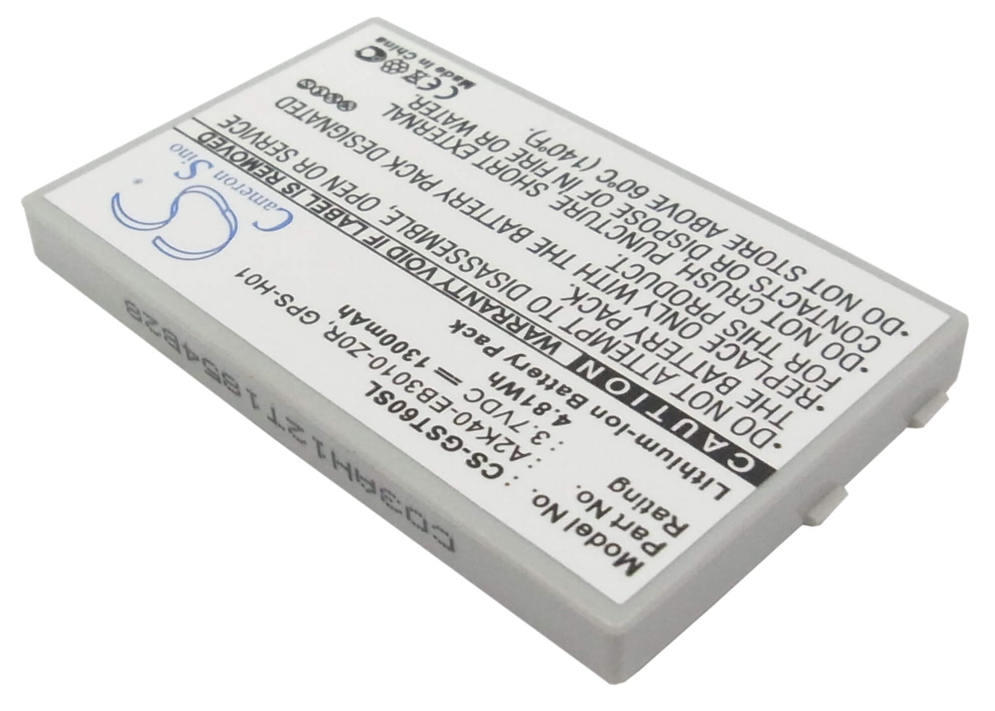3.7V, 1300mAh, Li-ion Battery fits Gigabyte, Gsmart Mw998, Gsmart T600, 4.81Wh