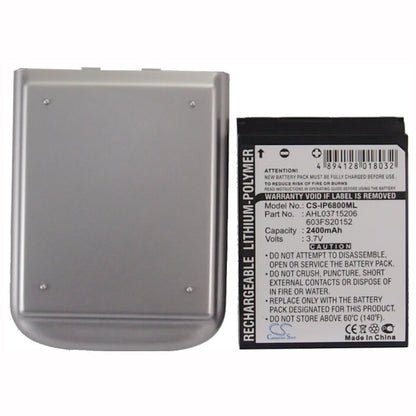 3.7V, 2200mAh, Li-Polymer Battery fits Hp, Ipaq Hw6800, Ipaq Rw6800, 8.14Wh