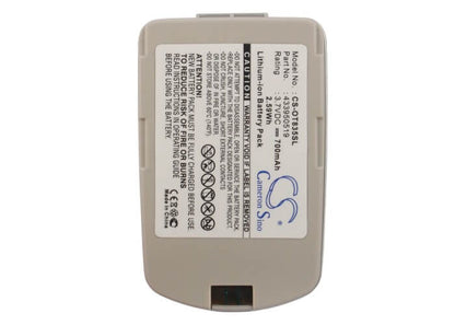 3.7V, 700mAh, Li-ion Battery fits Alcatel, Ot-825, O-t835, 2.59Wh